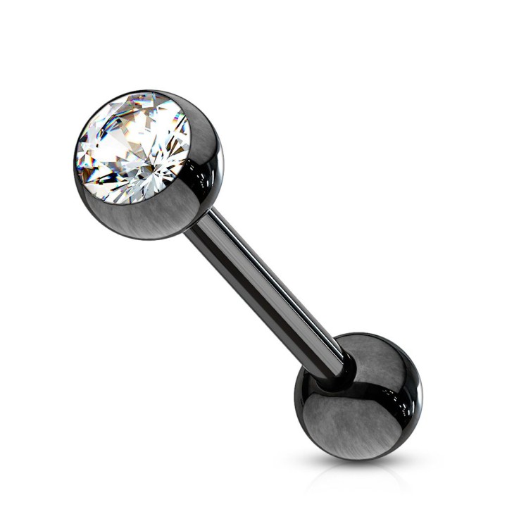 Piercing langue Titane anodisé Gemme - Bijou Piercing Langue