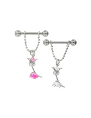 Piercing Téton Tulipe Crystal Autrichien - Bijou Piercing Téton