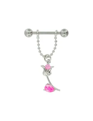 Piercing Téton Tulipe Crystal Autrichien - Bijou Piercing Téton