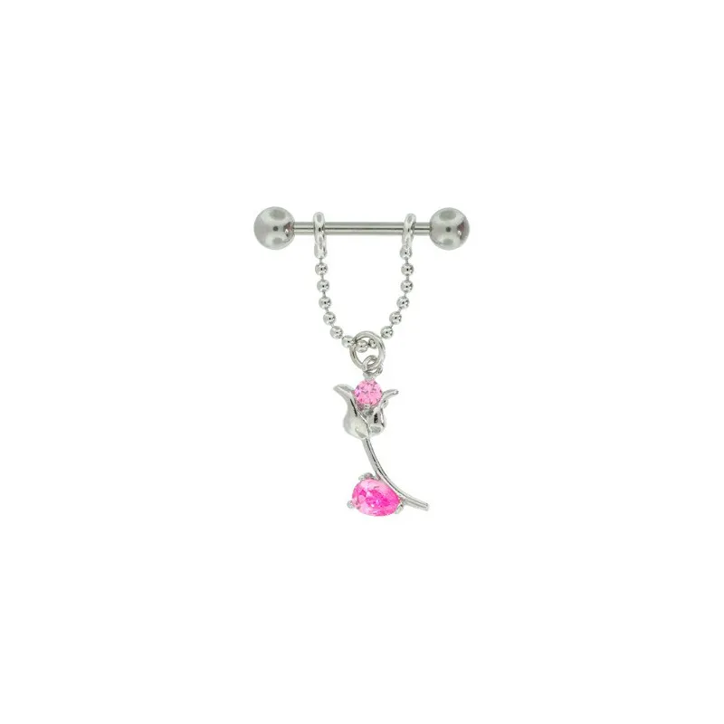 Piercing Téton Tulipe Crystal Autrichien