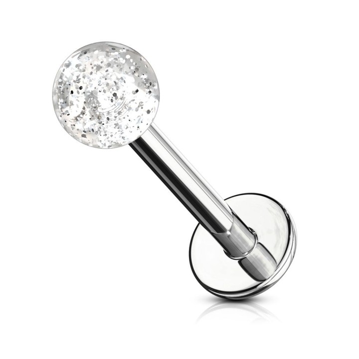 Piercing Labret Boule à Paillettes