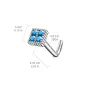 Piercing nez tige en L carré turquoise Piercing nez tige en L carré turquoise