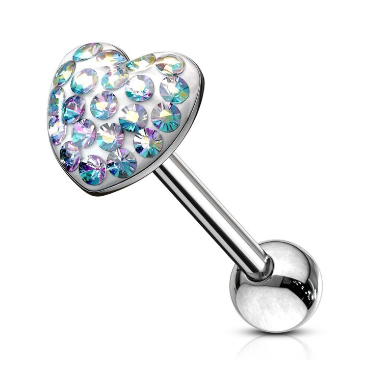 Piercing langue Dome Coeur 