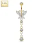 Piercing nombril Or 14 carats papillon