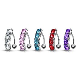 Piercing nombril Inversé 4 Gemmes