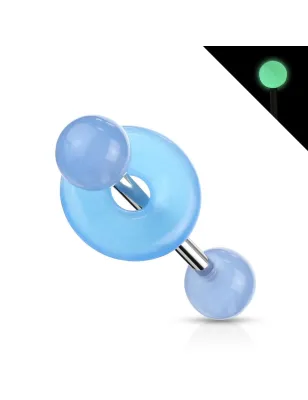 Piercing langue Glow in the dark bouée