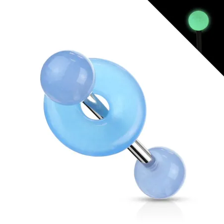 Piercing langue Glow in the dark bouée