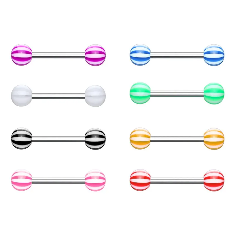 Lot de 8 piercing langue candy Lot de 8 piercing langue candy