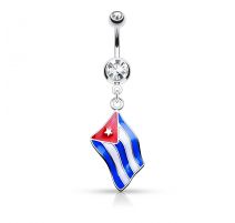 Piercing nombril Drapeau Cuba