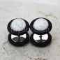 Piercing faux plug opale synthétique