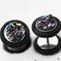 Piercing faux plug druzy rainbow