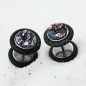 Piercing faux plug druzy rainbow