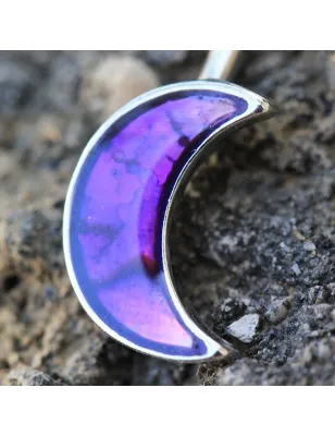 Piercing nombril lune violette