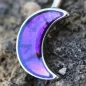 Piercing nombril lune violette