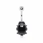 Piercing nombril ornement victorien noir