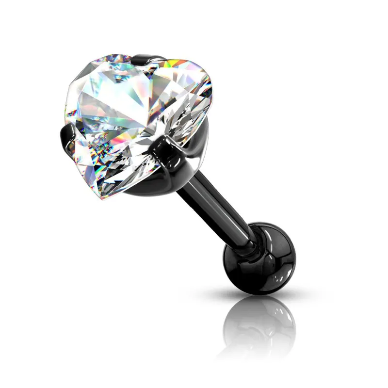 Piercing oreille cartilage pierre coeur