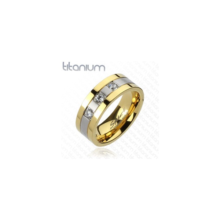 Bague Titane Solide 2 Tons Gemmes - Bague homme et femme en titane