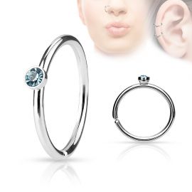 Piercing nez anneau cristal turquoise