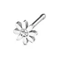 Piercing nez tige droite marguerite blanc