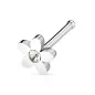 Piercing nez tige droite fleur blanc
