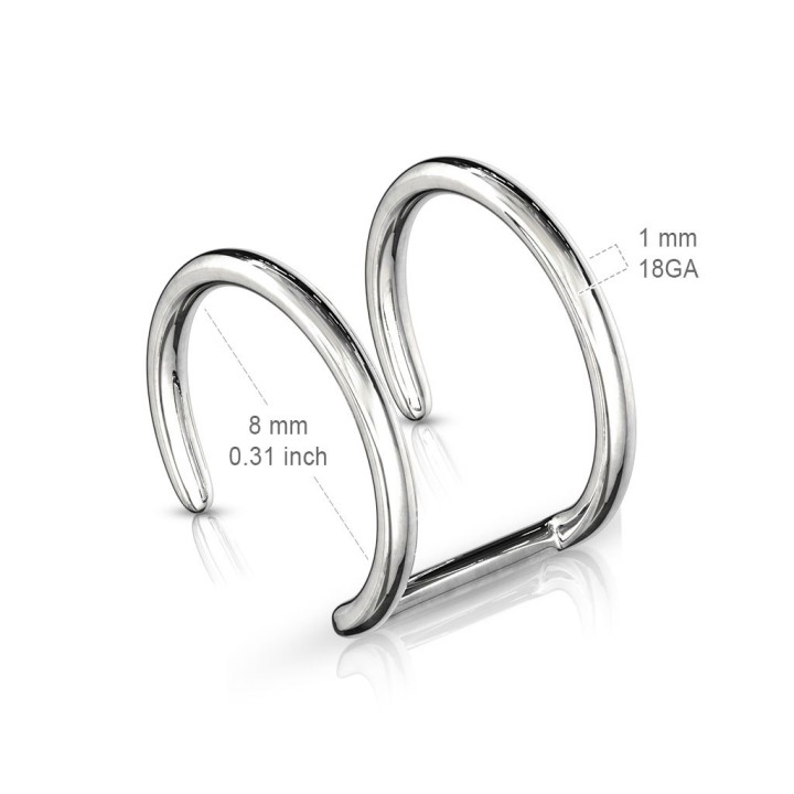 Faux Piercing Oreille Cartilage acier chirurgical  - Bijou Faux Piercing