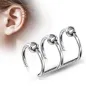 Faux Piercing Oreille Cartilage Triple Anneaux Billes Faux Piercing Oreille Cartilage Triple Anneaux Billes