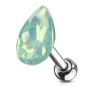 Piercing cartilage hélix larme cristal opaline verte