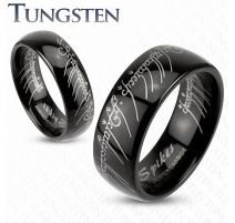 Bague Tungstène "Lord of the Ring" Noire