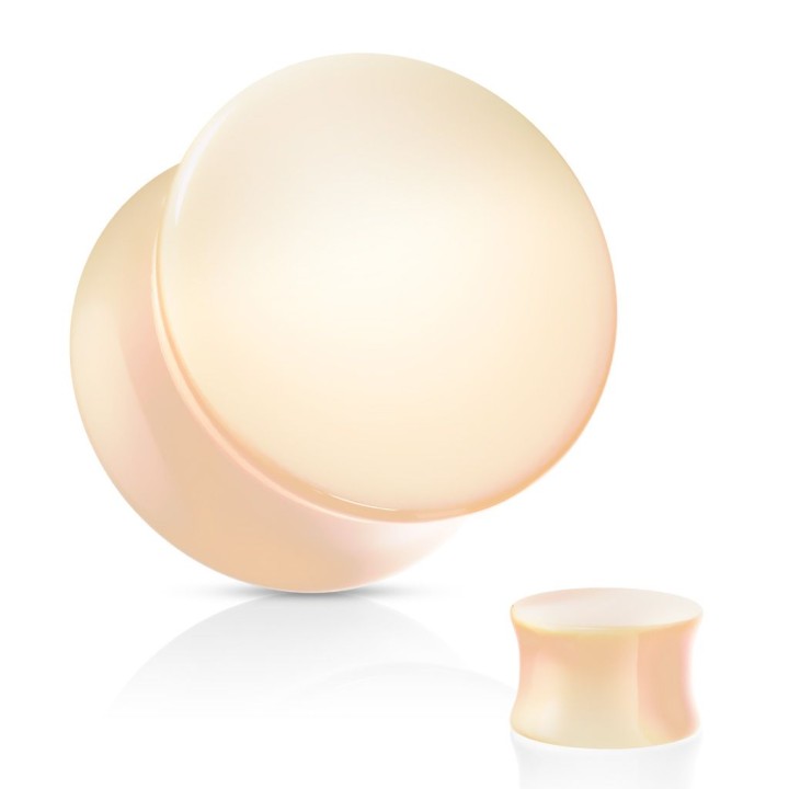 Piercing Plug Acrylique UV Solide Couleur Peau Chair