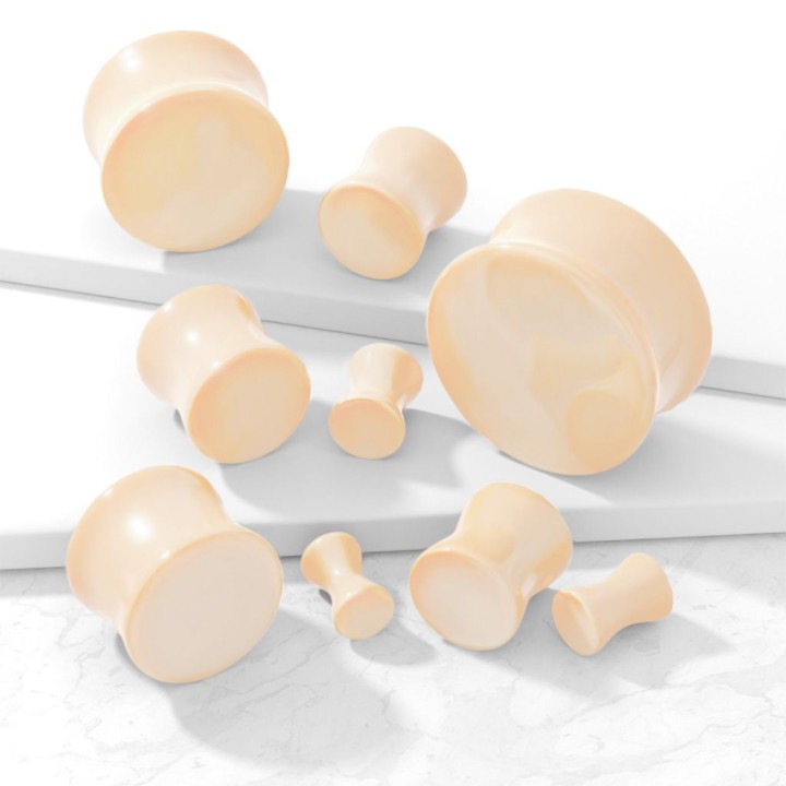Piercing Plug Acrylique UV Solide Couleur Peau Chair
