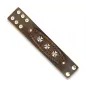Bracelet homme en cuir marron trois croix de fer Bracelet homme en cuir marron trois croix de fer