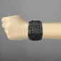 Bracelet homme en cuir noir noué de croix Bracelet homme en cuir noir noué de croix