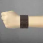 Bracelet homme en cuir marron à double couture Bracelet homme en cuir marron à double couture
