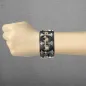 Bracelet homme en cuir noir avec cinq croix celtiques Bracelet homme en cuir noir avec cinq croix celtiques