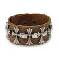 Bracelet homme en cuir marron avec cinq croix celtiques Bracelet homme en cuir marron avec cinq croix celtiques