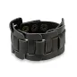Bracelet homme en cuir noir à centre noué rectangulaire Bracelet homme en cuir noir à centre noué rectangulaire