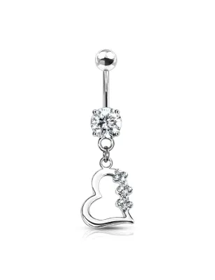 Piercing nombril Titanium Pendentif Coeur