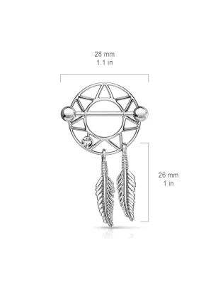 Piercing téton attrape rêve