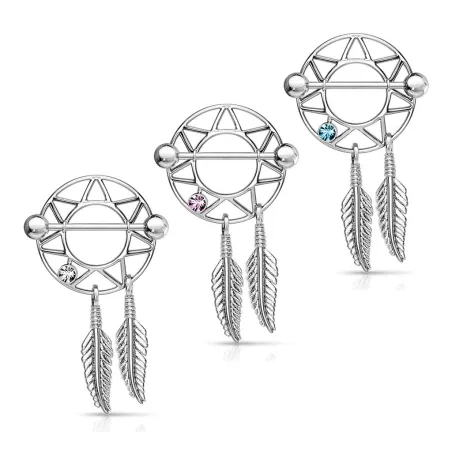 Piercing téton attrape rêve