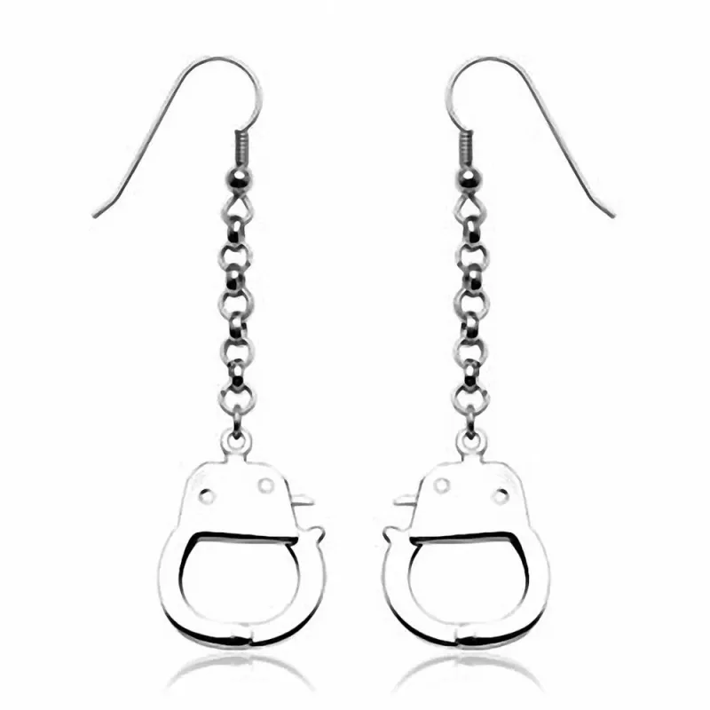 Paire Boucles d'oreille Pendantes Menottes Paire Boucles d'oreille Pendantes Menottes