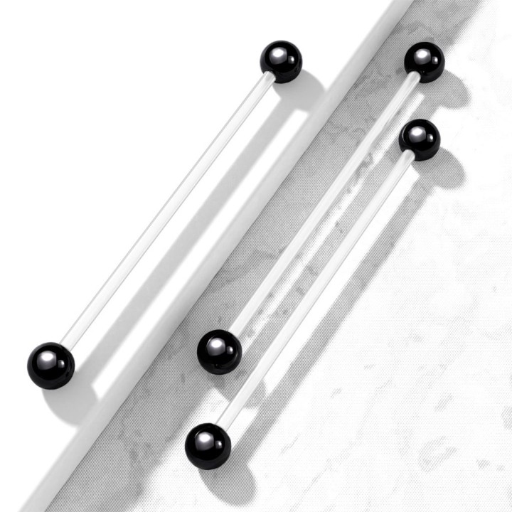Piercing Barbell Surface Bioplast Boules Titane - Bijou Piercing Industriel