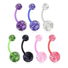 Piercing nombril BioFlex Boules Ultra Glitter