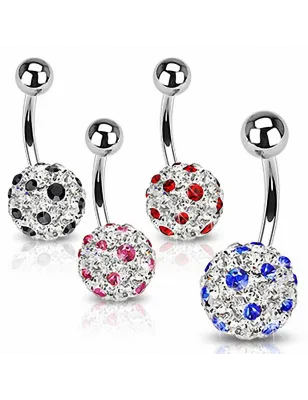 Piercing nombril Crystal Ferido Motif à Pois