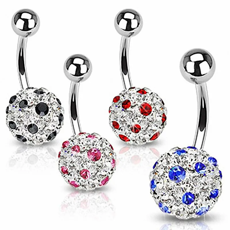 Piercing nombril Crystal Ferido Motif à Pois