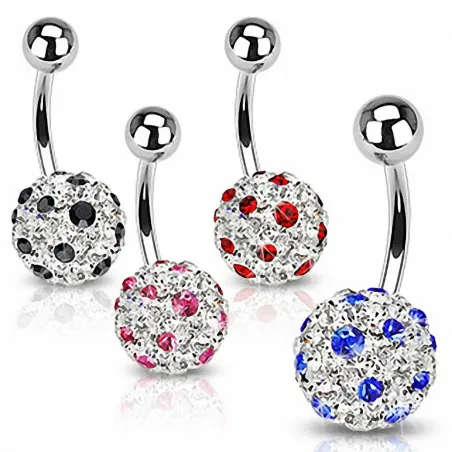 Piercing nombril Crystal Ferido Motif à Pois