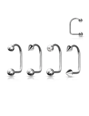 Lot de 4 piercing lèvre labret loop