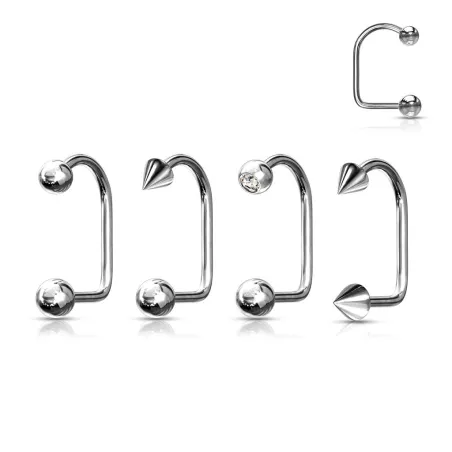 Lot de 4 piercing lèvre labret loop
