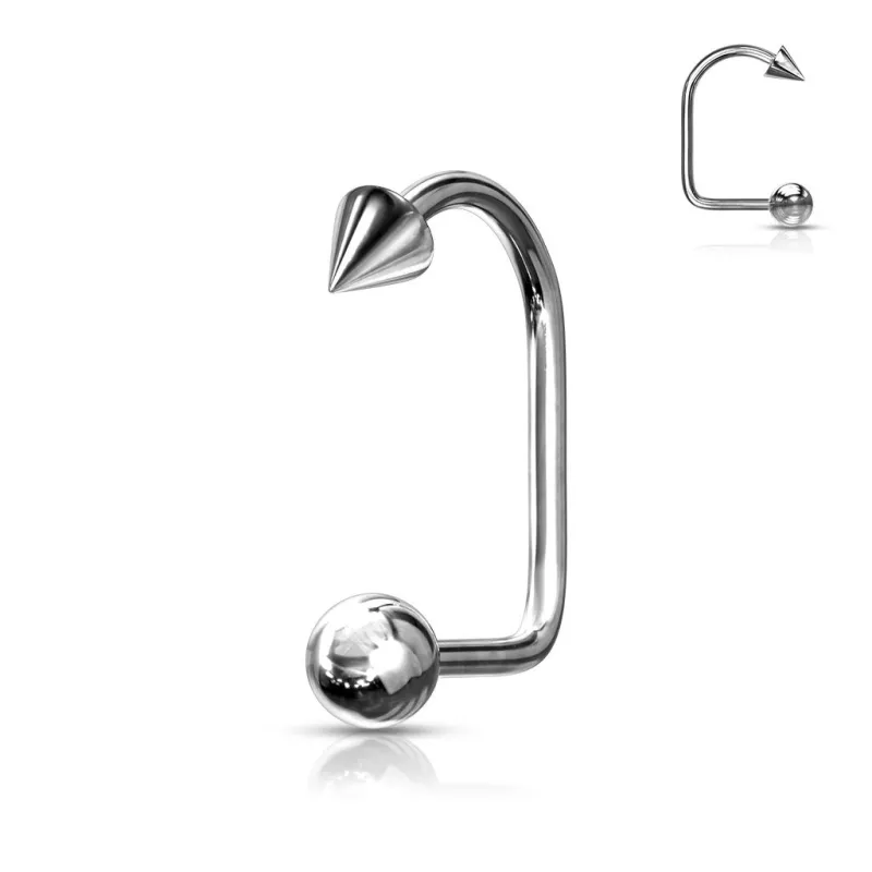 Piercing labret Loop Boule et Spike