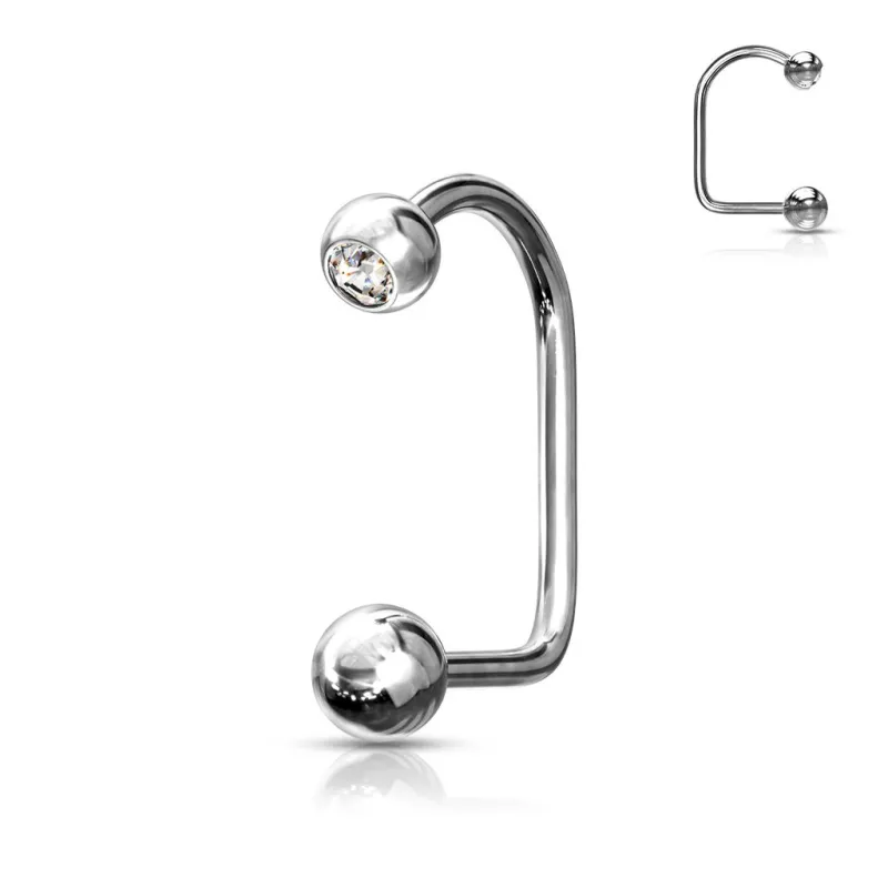 Piercing labret Loop Boules Gemme