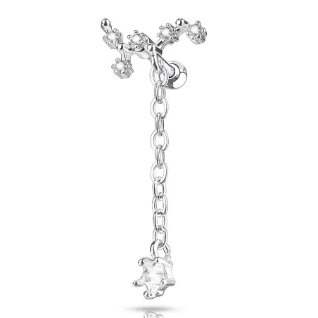 Piercing cartilage hélix vigne pendentif chaine